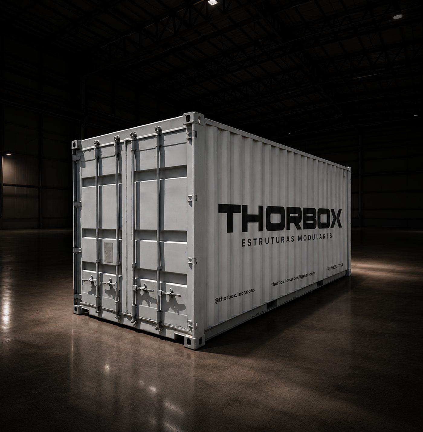 Container depósito Thor Box para obra no RS, fechado e reforçado