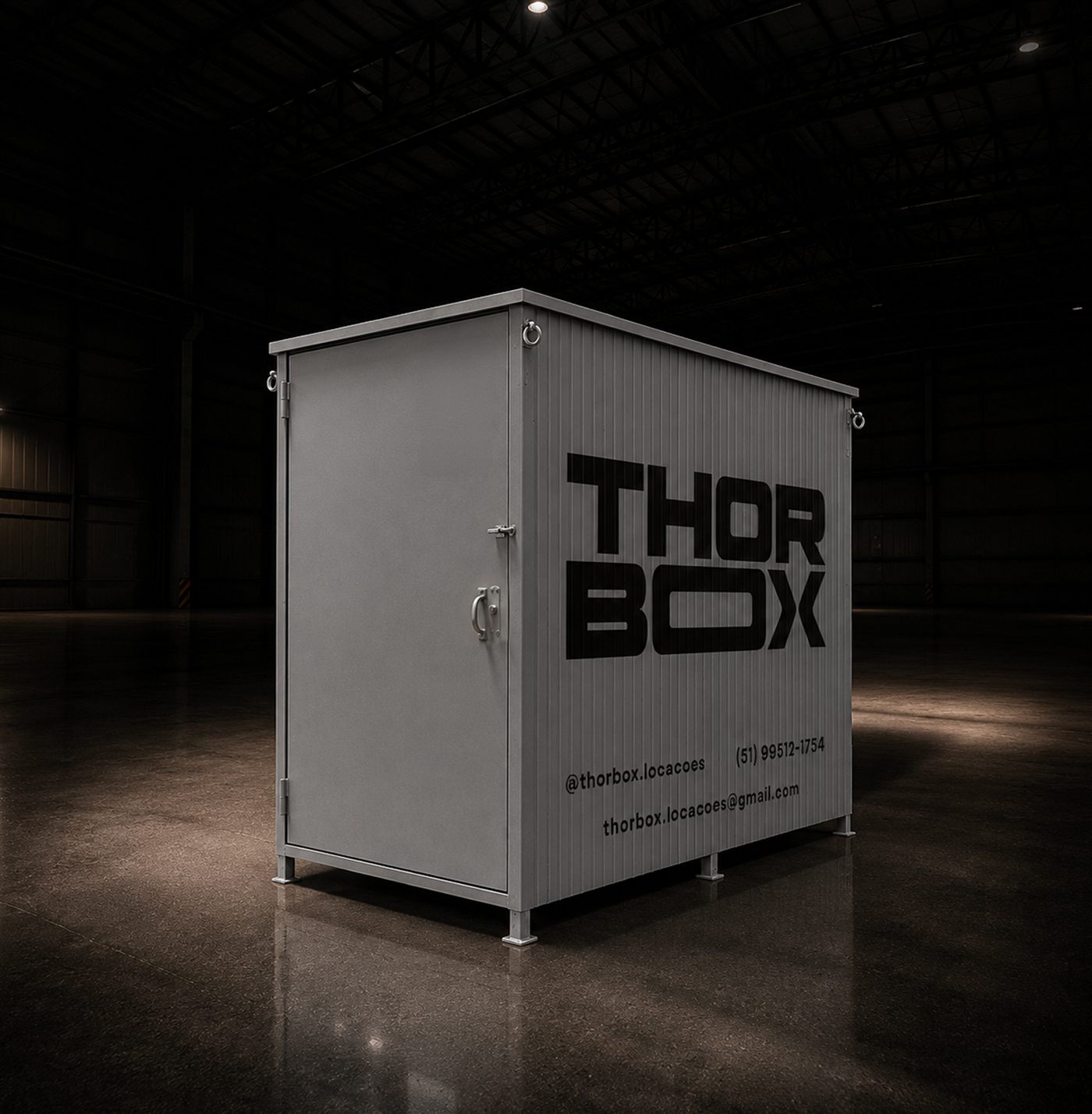 Container mini box Thor Box para obra no RS, compacto e fácil de instalar